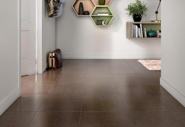 brown floor tile