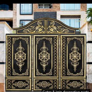 Unique wrought iron doors with custom elegant design