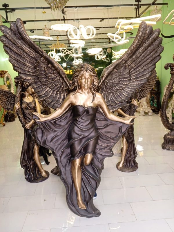 Elegant Wall Angel Sculpture - Timeless White Angel Statue for Home Décor | Outdoor and Indoor Use