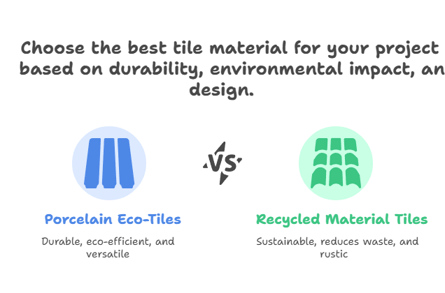 Comparison Table: Porcelain vs. Recycled Tiles