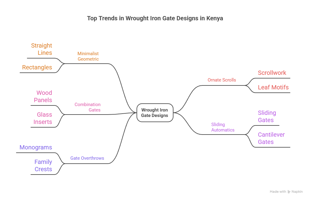 Top Wrought Iron Gate & Railing Designs in Kenya